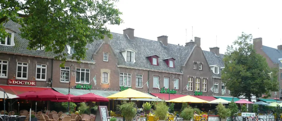 Terrassen in het centrum van Wageningen
